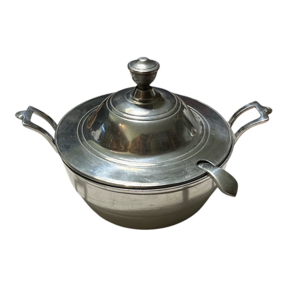 Vintage Wilton Aluminum Soup Tureen with Lid and Ladle Made in USA